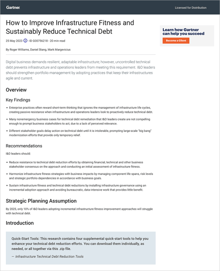 X-Ray Vision into Technical Debt: Manage Tech Obsolescence Risk with the Right Strategies and Tools