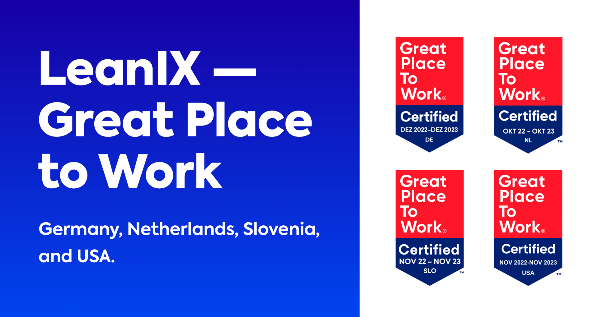 LeanIX earns 2022 Great Place to Work Certification™ for all company ...