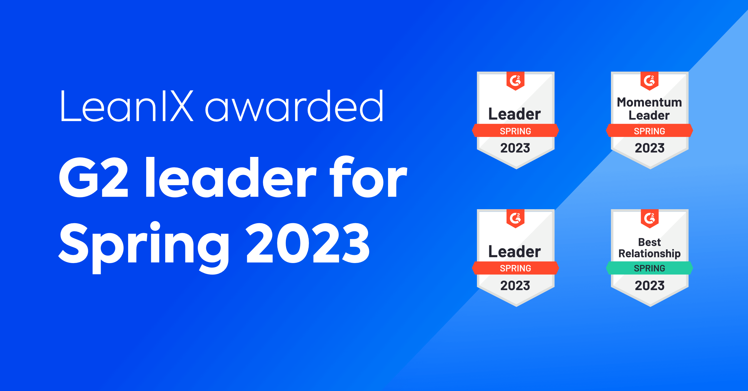 LeanIX-G2-Leader-Banner-SpringLeanIX Wins Four G2 Best Software Awards Based on User Feedback