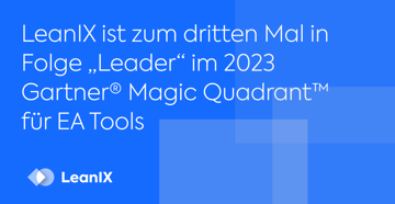LeanIX, ein Unternehmen von SAP, ist „Leader“ im 2023 Gartner® Magic Quadrant™ für Enterprise Architecture Tools
