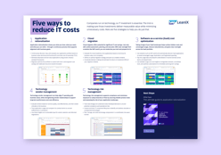 Five ways to reduce IT costs 