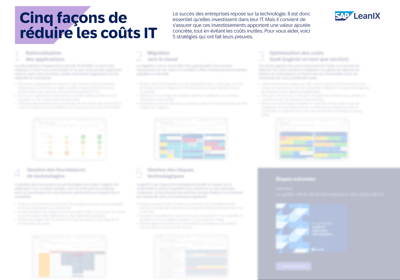 Cinq façons de réduire les coûts IT