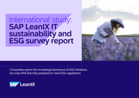 SAP LeanIX IT Sustainability & ESG Survey Report