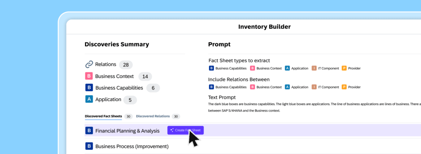 AI inventory builder
