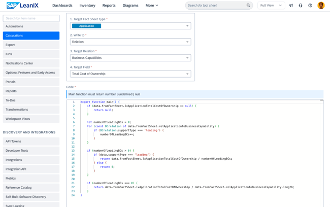 Calculations and automations 
