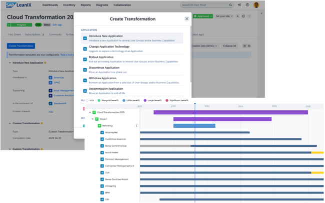 Model your target landscape and build a modernization roadmap