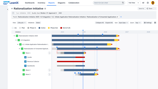 Entwickeln Sie die Rationalisierungsroadmap