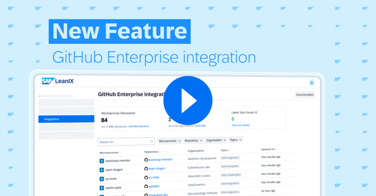 SAP LeanIX GitHub Integration: Visibility On Self-Built Software