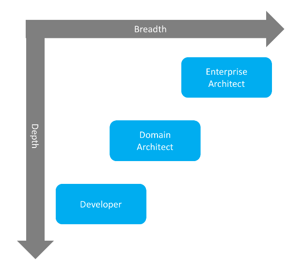 Enterprise Architect vs Domain Architect vs Developer?