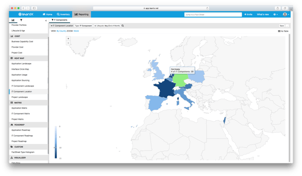 IT Component Location Report LeanIX