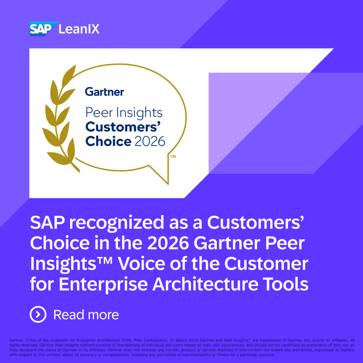 SAP recognized as a Customers' Choice in the 2026 Gartner Peer Insights™ Voice of the Customer for Enterprise Architecture Tools