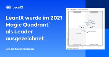 LeanIX ist im 2021 Gartner® Magic Quadrant™ für Enterprise Architecture Tools im Leaders-Quadranten positioniert
