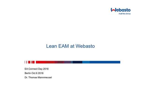 Lean EAM at Webasto