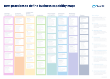 Business Capability Map and Model - The Definitive Guide