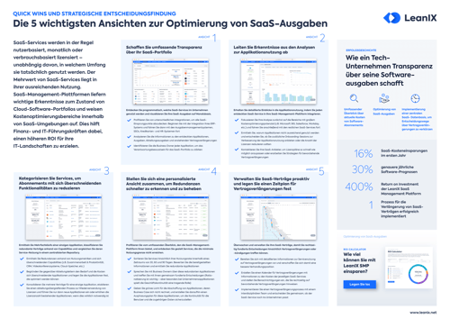 Poster: Die 5 wichtigsten Ansichten zur Optimierung von SaaS-Ausgaben