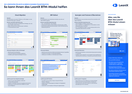 Die 3 wichtigsten Business Transformation-Projekte