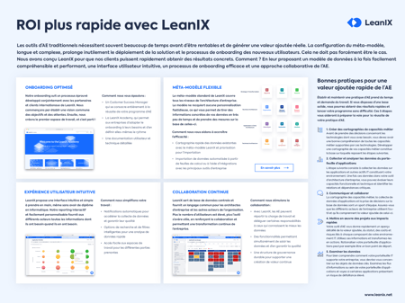 ROI plus rapide <br> avec LeanIX