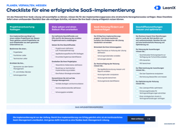 Checkliste für eine erfolgreiche SaaS-Implementierung
