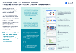 6 Ways to Ensure a Smooth SAP S/4HANA Transformation