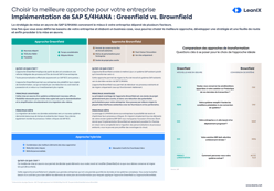 Implémentation de SAP S/4HANA : Greenfield vs. Brownfield