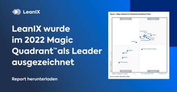 LeanIX ist „Leader“ im 2022 Gartner® Magic Quadrant™ für Enterprise Architecture Tools