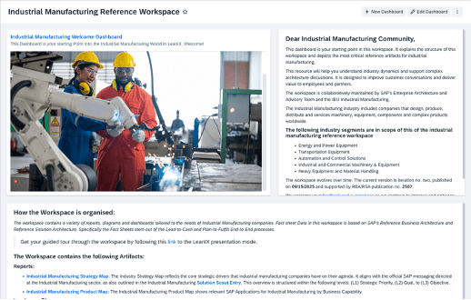 Landing Page Dashboard for Industrial Manufacturing