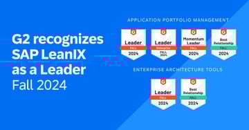 SAP LeanIX Takes First Place in Six G2 Leader Awards for the Third Consecutive Quarter