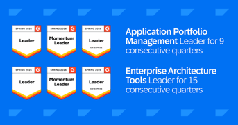 Six G2 badges showcase how SAP LeanIX supports real EAs