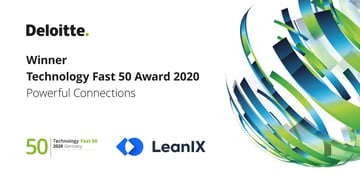 LeanIX in Top 20 der Technology Fast 50 – Deutschlands am schnellsten wachsende Technologieunternehmen