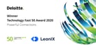 LeanIX Awarded Deloitte Technology Fast 50 Award 2020